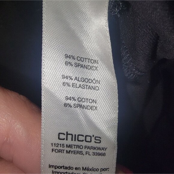 Chico’s Zenergy black knit crop wide leg pants size 0 Small - Picture 7 of 7